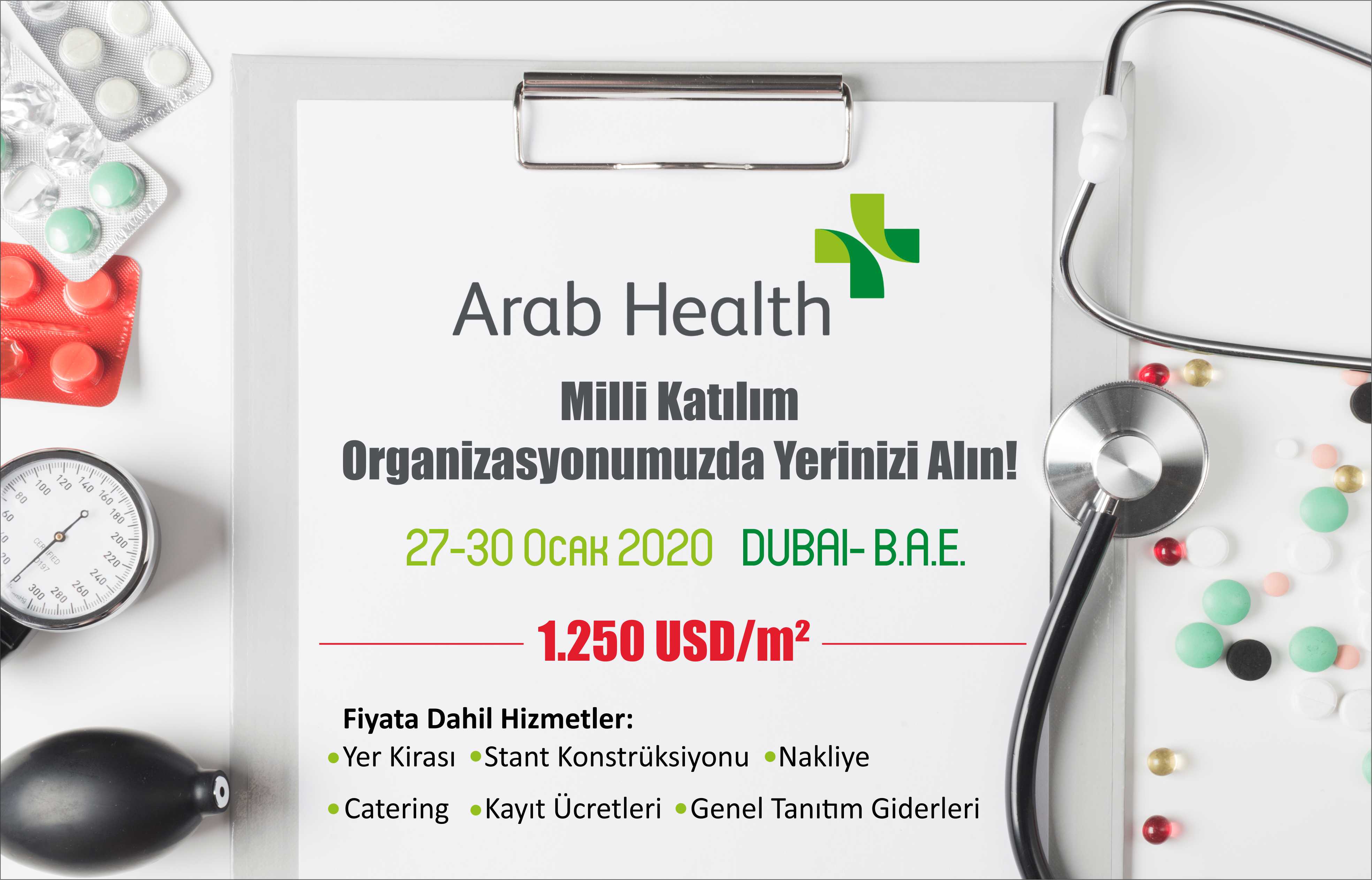 Arab Health 2020 Milli Katılım Organizasyonu